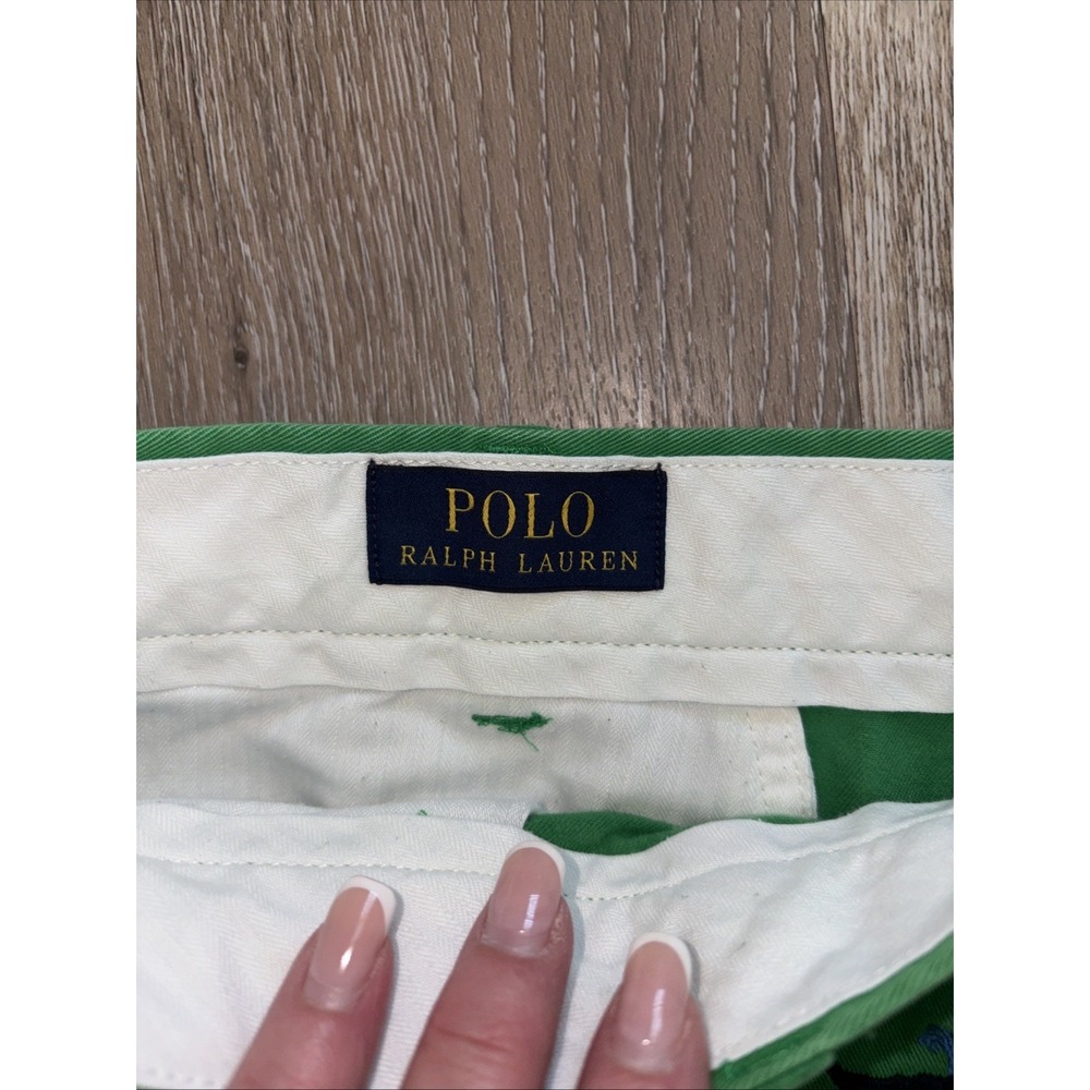 Polo Ralph Lauren Whale Embroidered Shorts Men Size 44B/44G Green Preppy - Picture 2 of 12